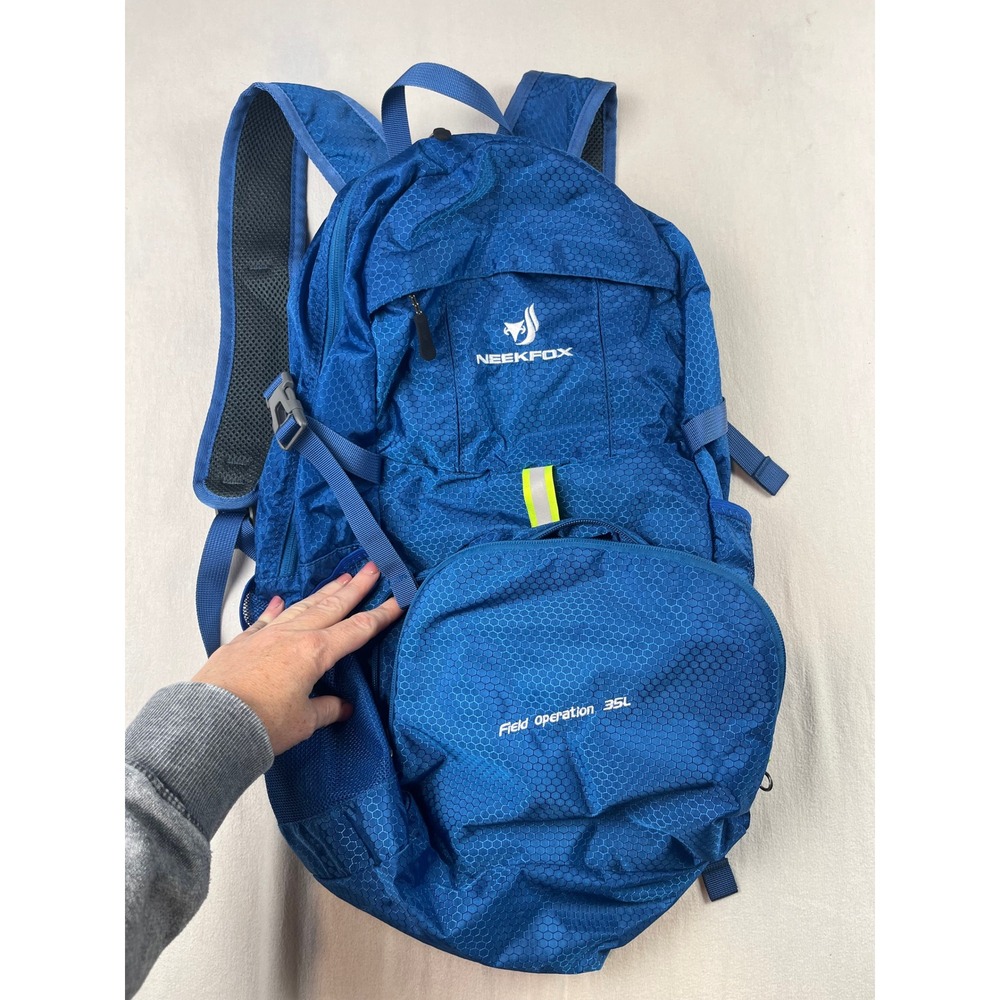 Neekfox Field Operation 35L Lightweight Packable Hiking Backpack Blue Honeycomb